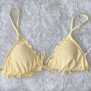 Size L yellow bikini top from Target